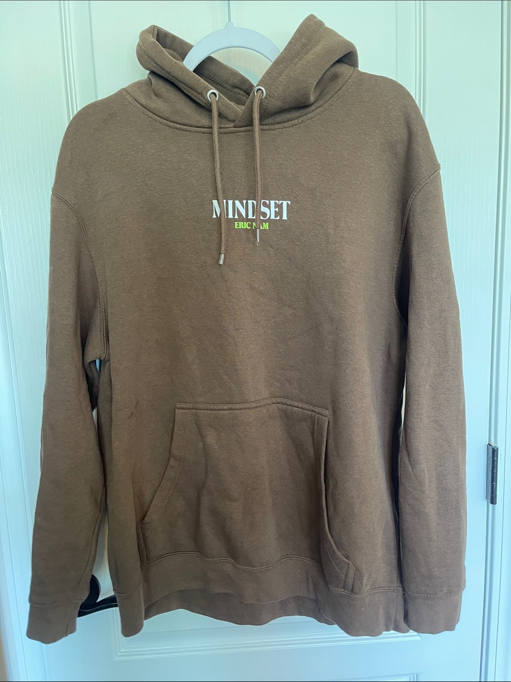 Brown Men's Pullover Hoodie - Comfortable Cotton Blend